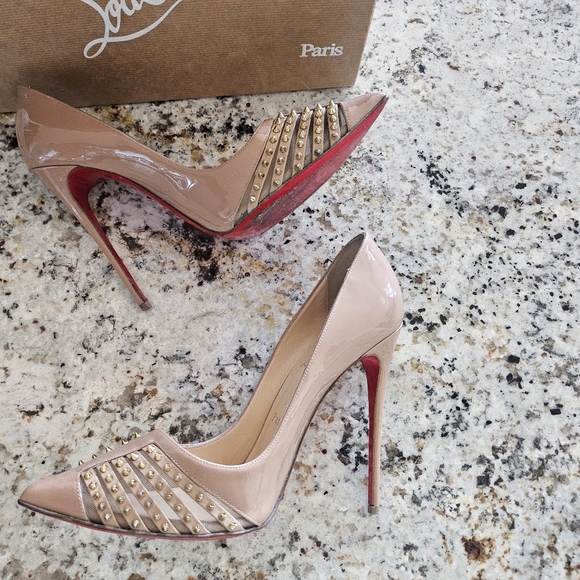 Christian Louboutin Bareta 120 Patent Pumps - Picture 6 of 13